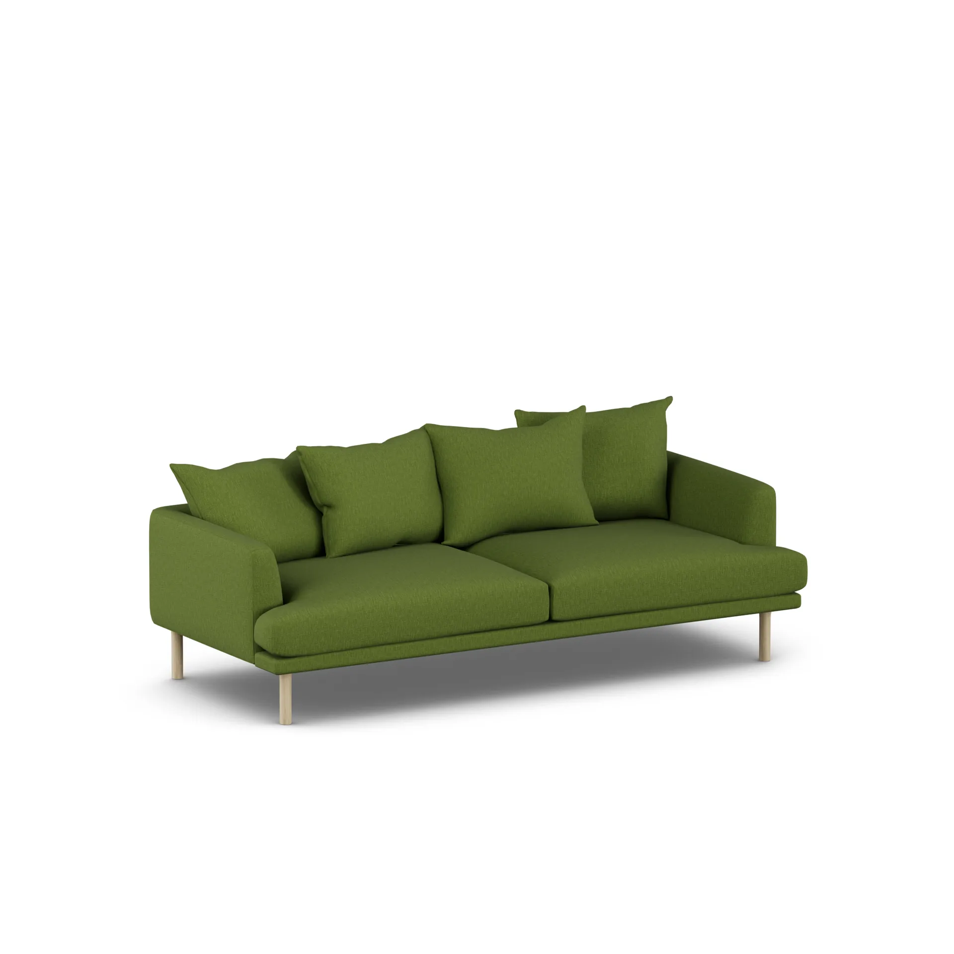 Sjövik sofa, Luiza Green 3975-hvitoljet eik, 3-seters 1898