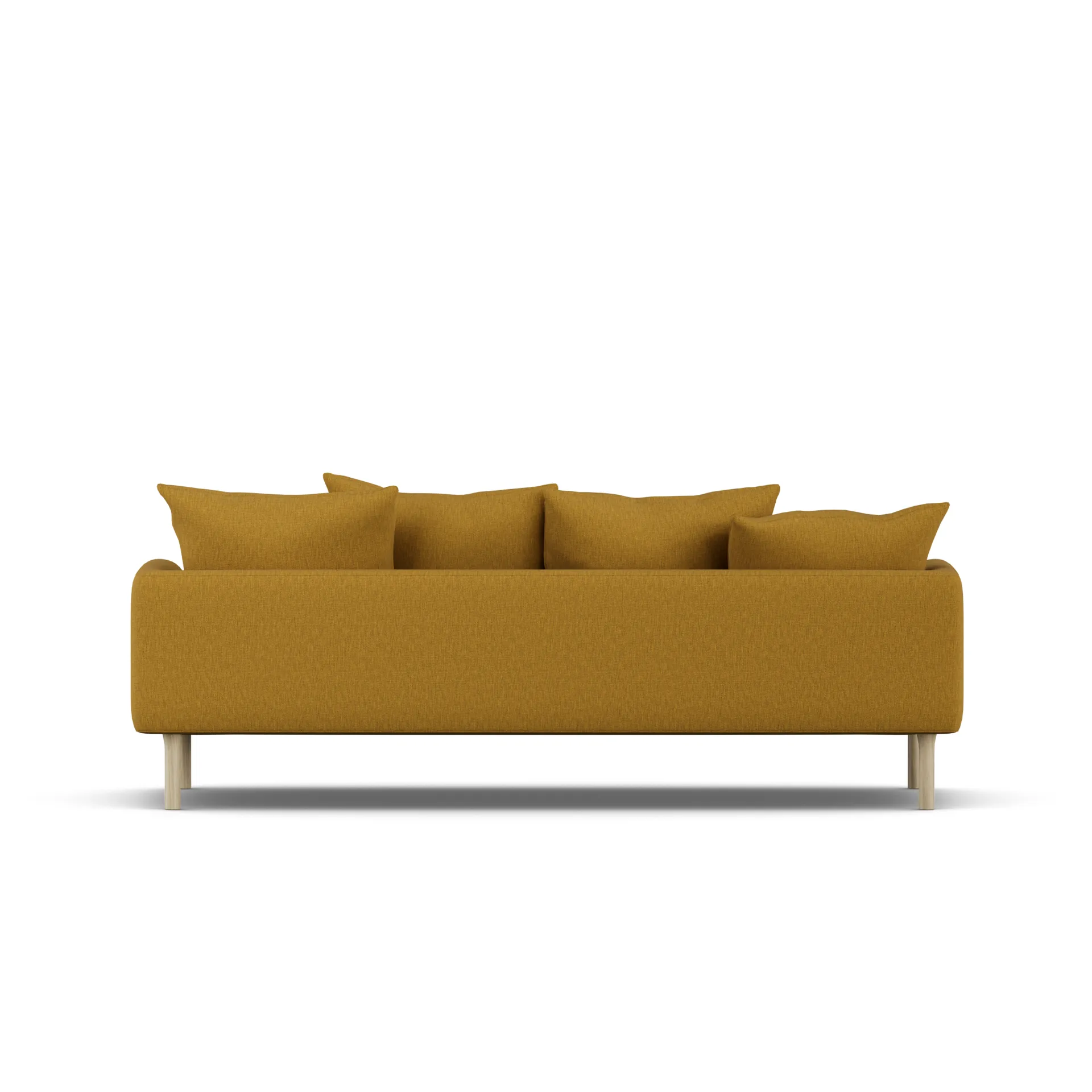 Sjövik sofa, Luiza Mustard 3972-hvitoljet eik, 3-seters 1898