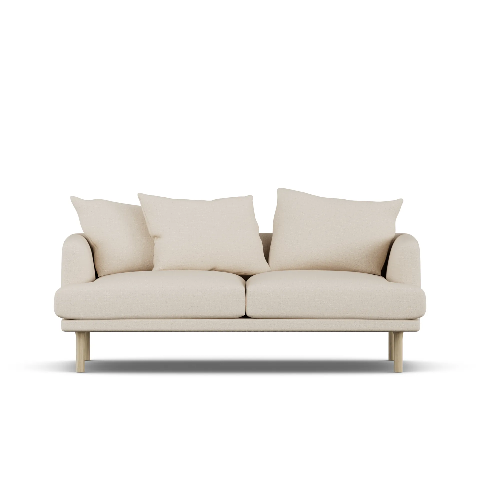 Sjövik sofa, Same Beige 6670-hvitoljet eik, 2,5-seters 1898