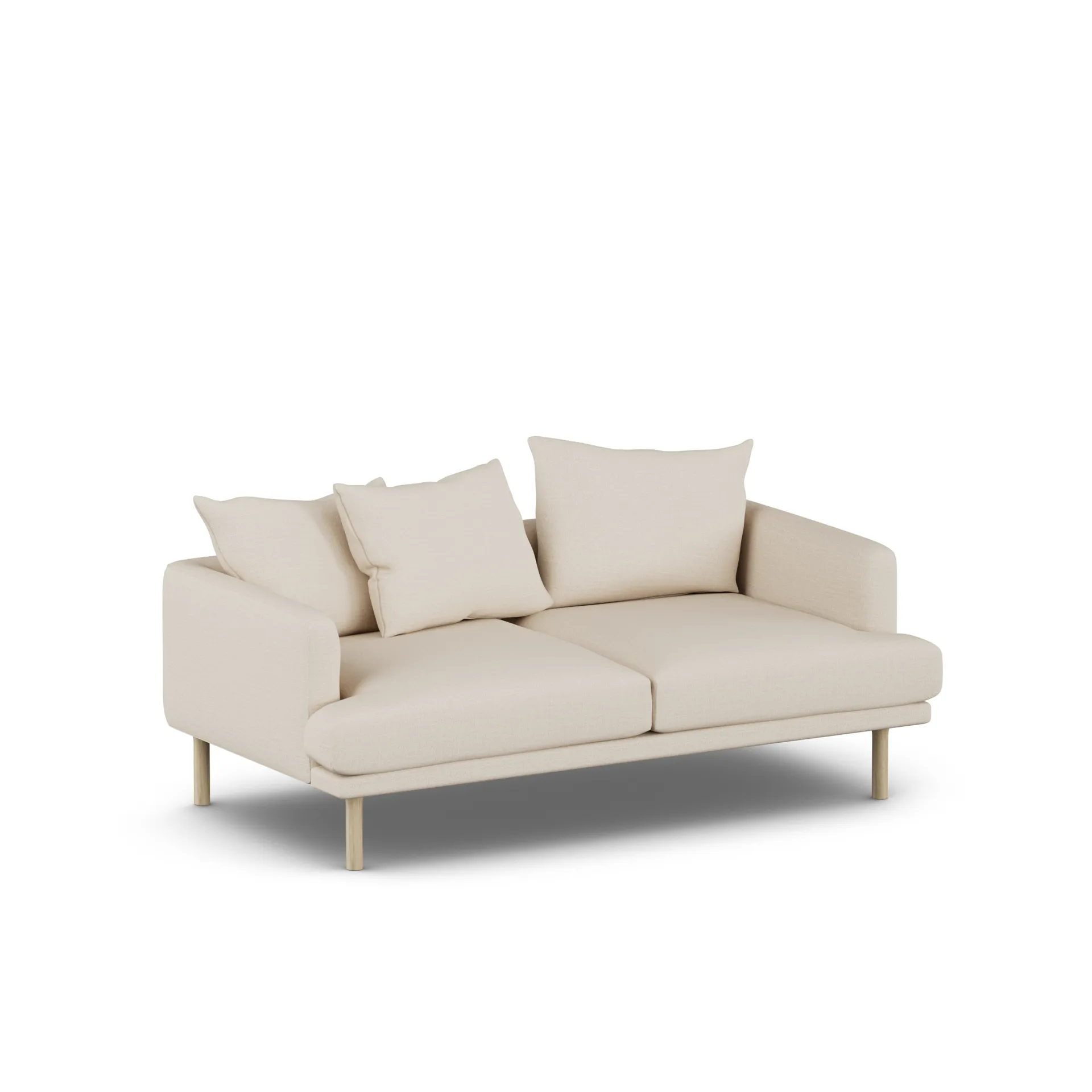 Sjövik sofa, Same Beige 6670-hvitoljet eik, 2,5-seters 1898