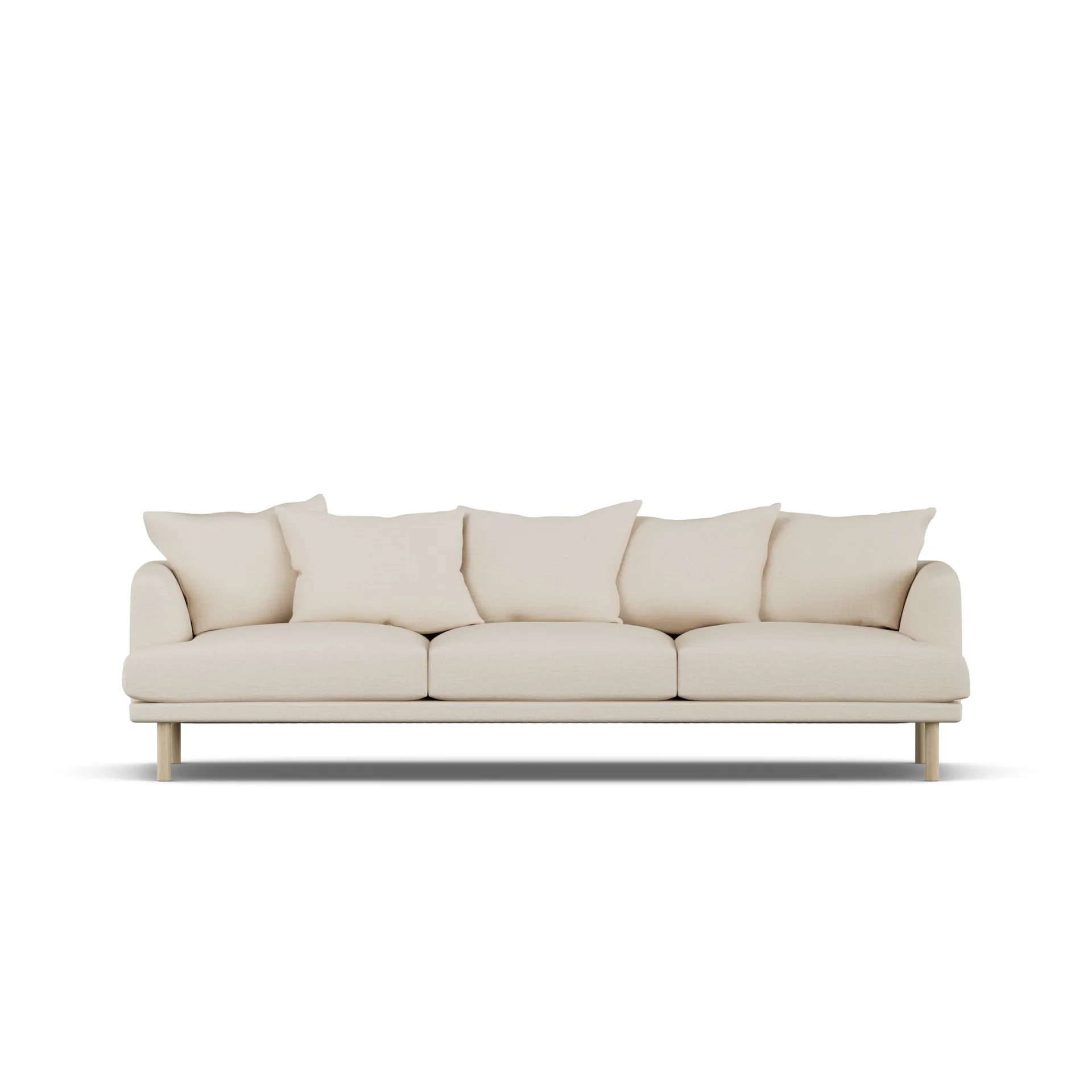 Sjövik sofa, Same Beige 6670-hvitoljet eik, 3,5-seters 1898