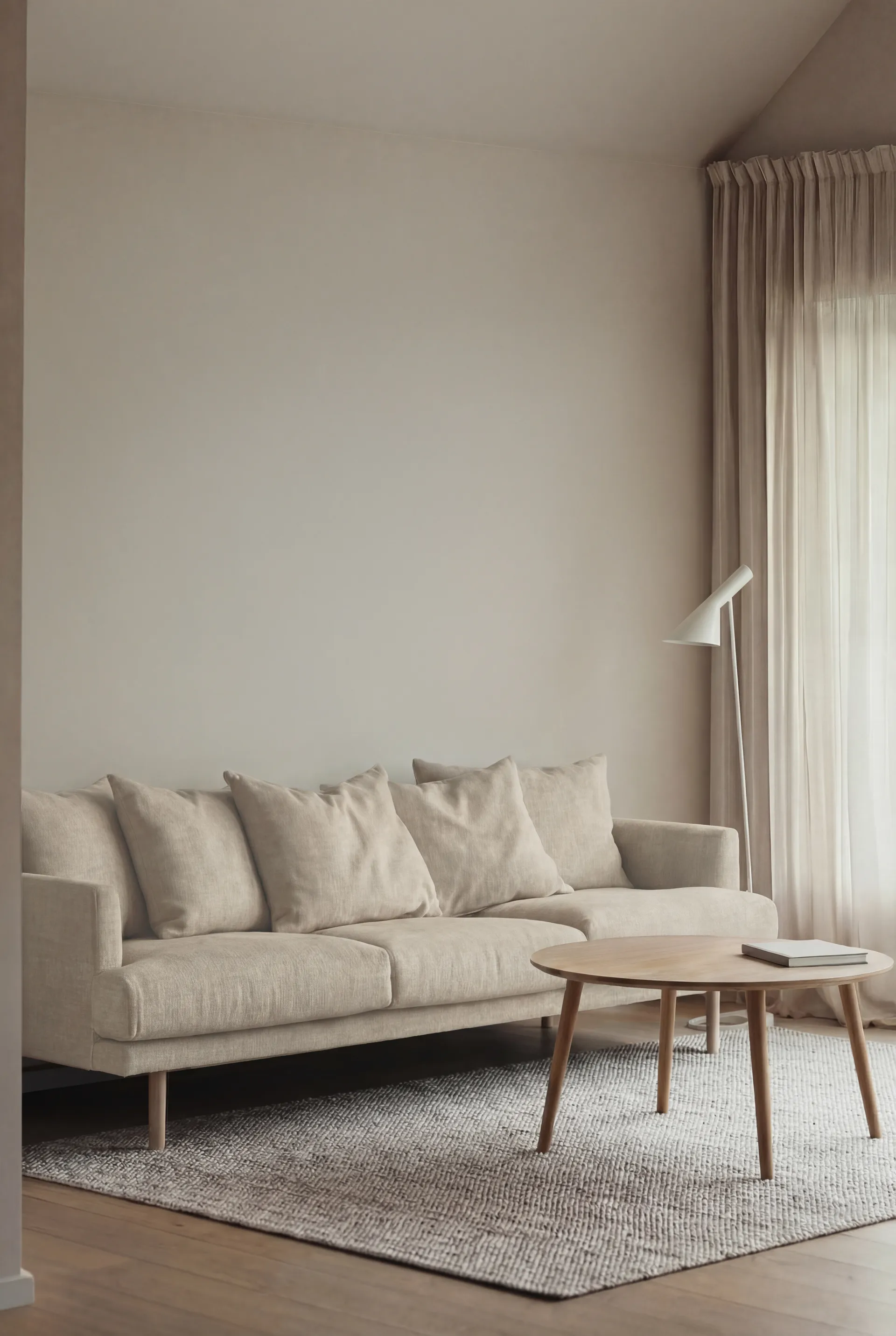 Sjövik sofa, Same Beige 6670-hvitoljet eik, 3,5-seters 1898