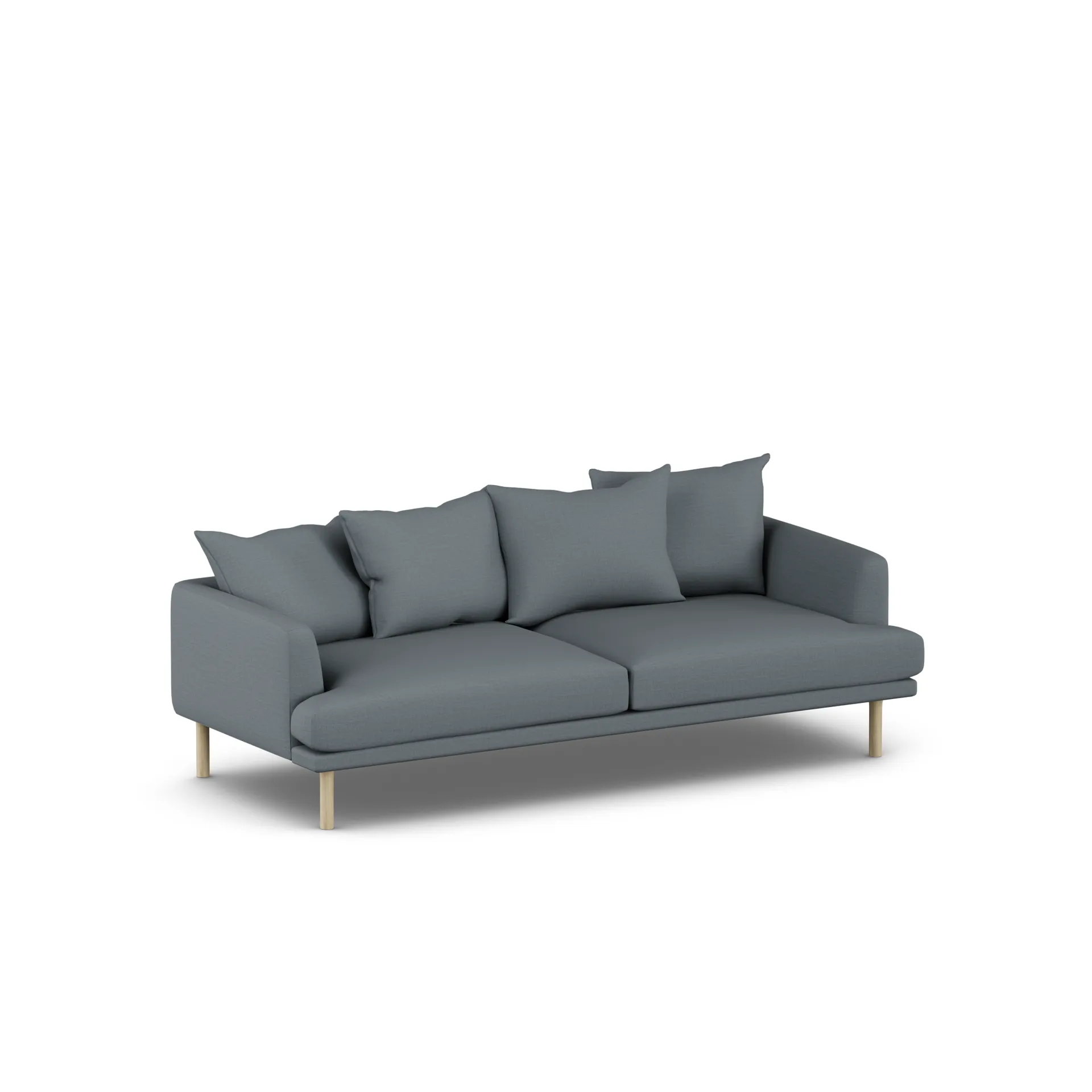 Sjövik sofa, Same Blue 6678-hvitoljet eik, 3-seters 1898