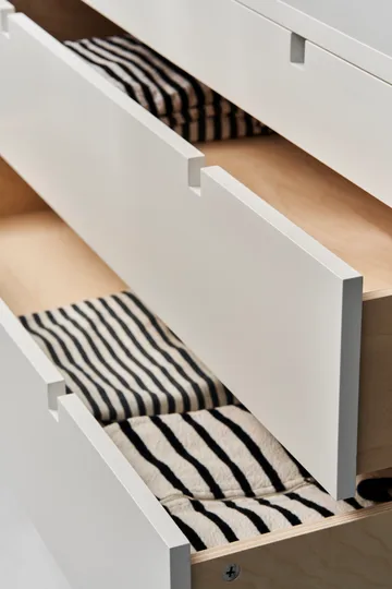 Square kommode 5 skuffer - Hvit - 1898