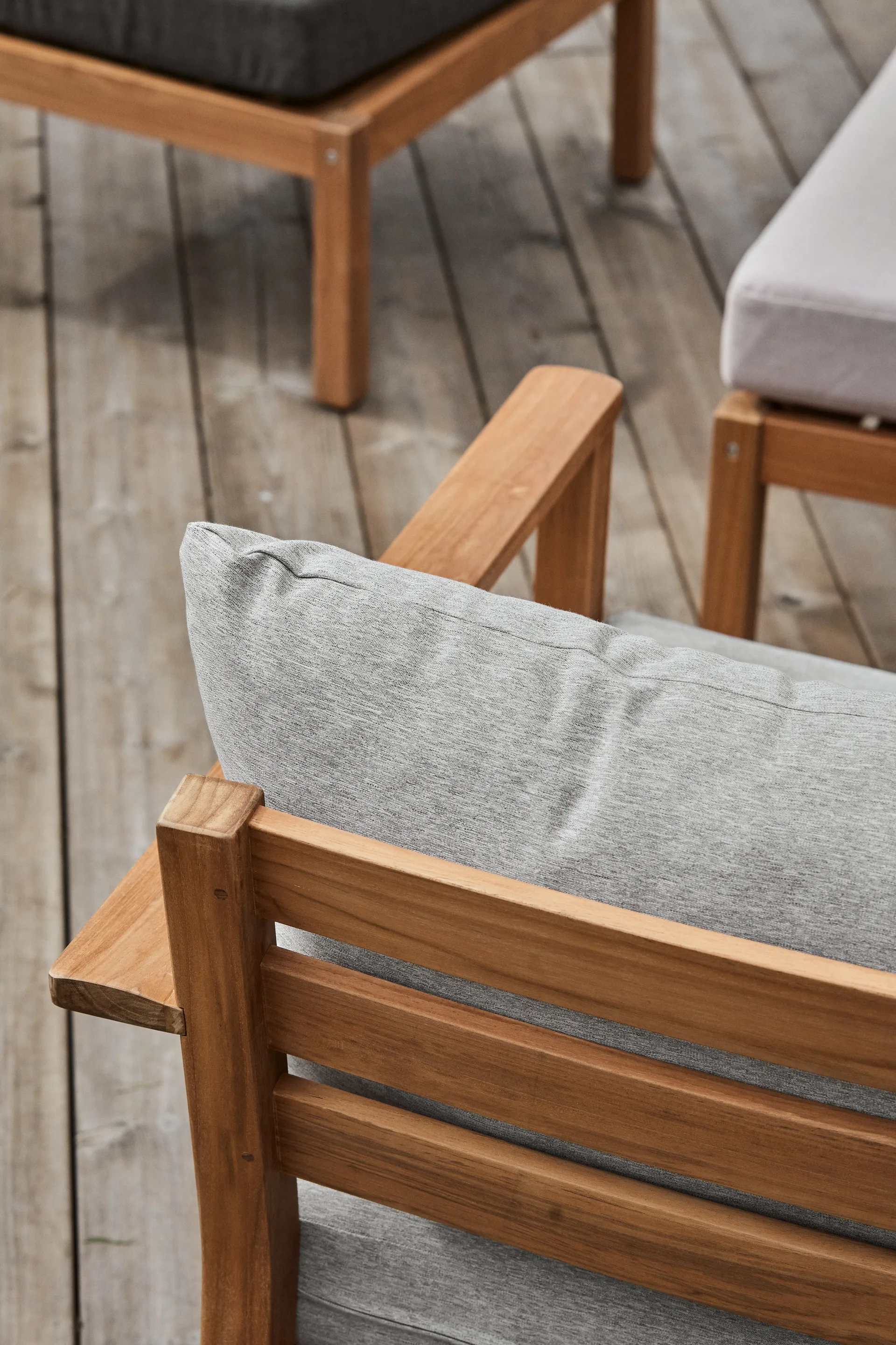 Stockaryd loungestol teak/light grey,  1898