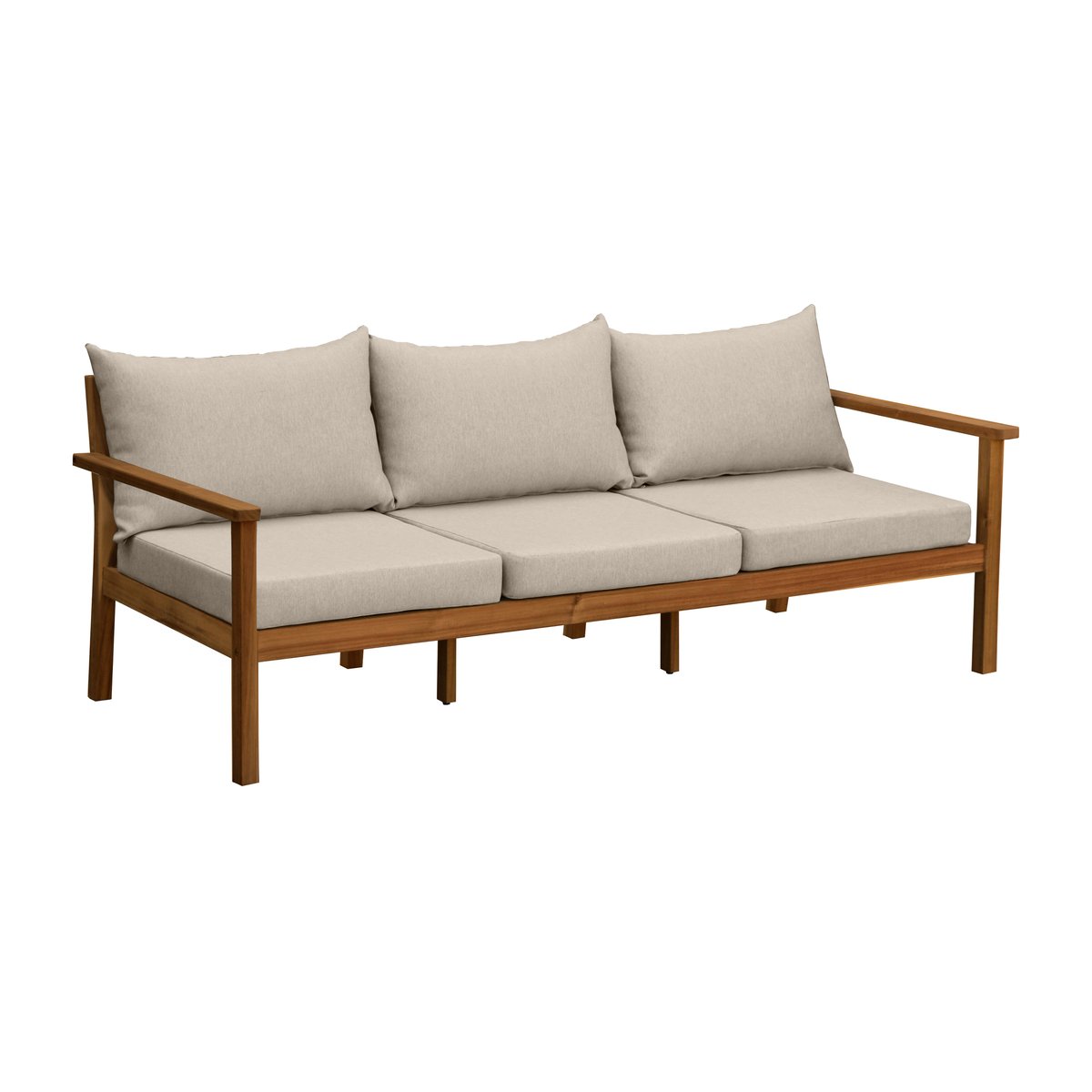 1898 Stockaryd sofa 3-seter teak/beige | Skandinavisk Design | Beige