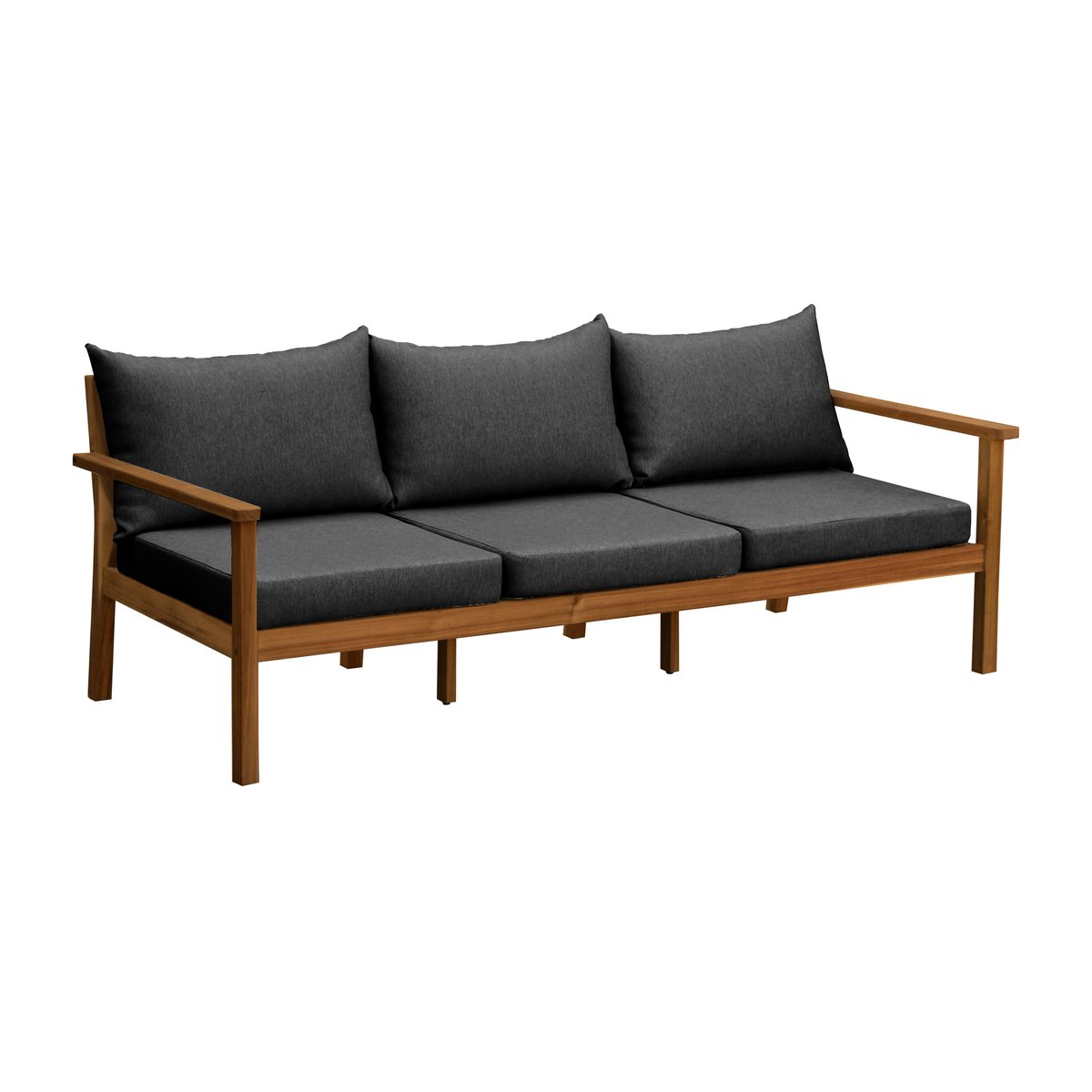 1898 Stockaryd sofa 3-seter teak/dark grey | Skandinavisk Design | Grå