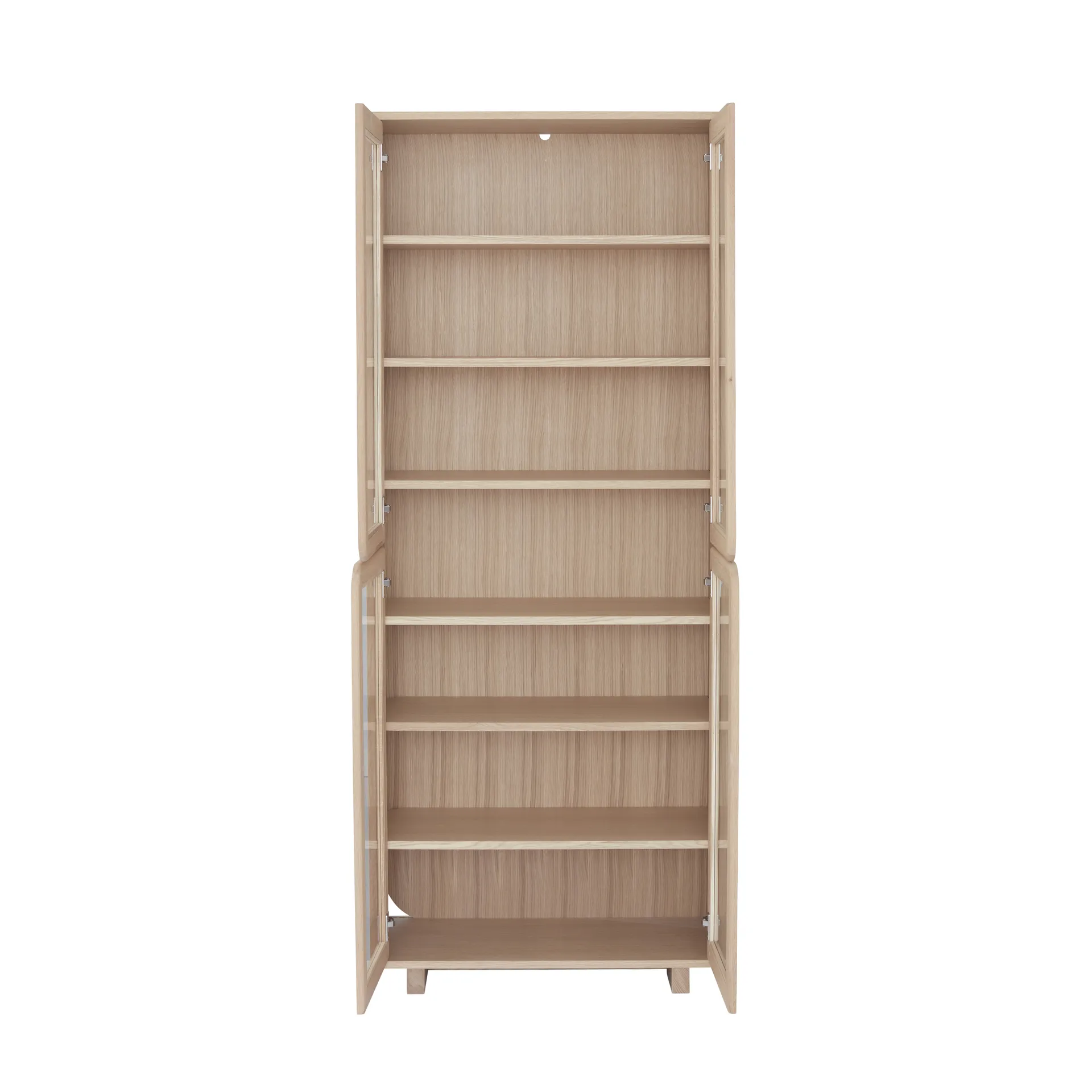 Vidja høyt vitrineskap, Hvitpigmentert eik 1898