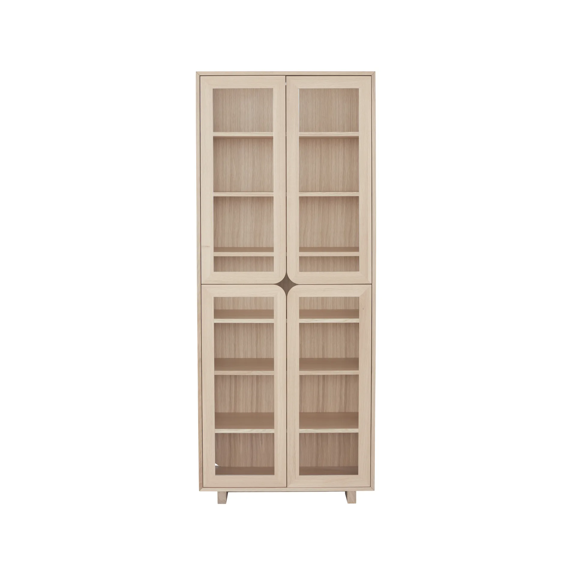 Vidja høyt vitrineskap, Hvitpigmentert eik 1898