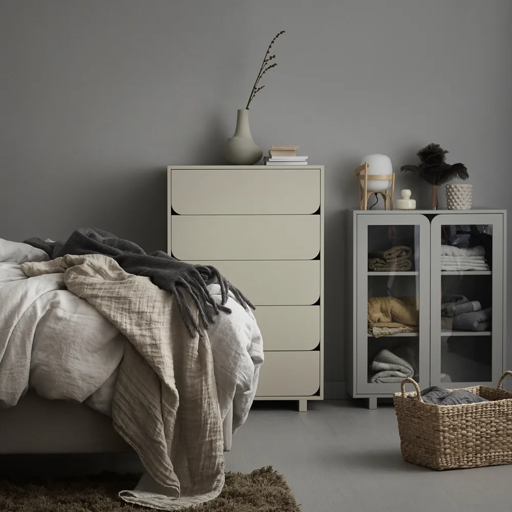 Vidja kommode 5 skuffer, Sand 1898