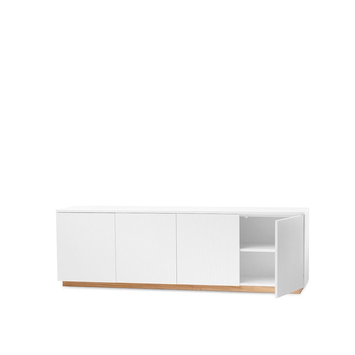 Beam sideboard - Hvitlakkert, sokkel i hvitoljet eik - A2