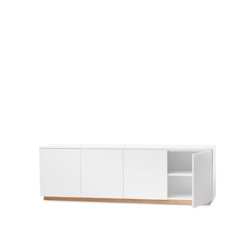 Beam sideboard - Hvitlakkert, sokkel i oljet eik - A2