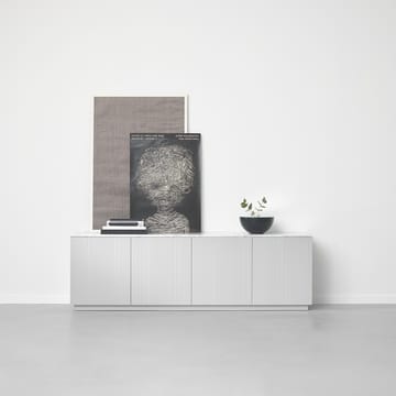 Beam sideboard - Lysegrå, lysegrått stativ, topplate i carrara marmor - A2