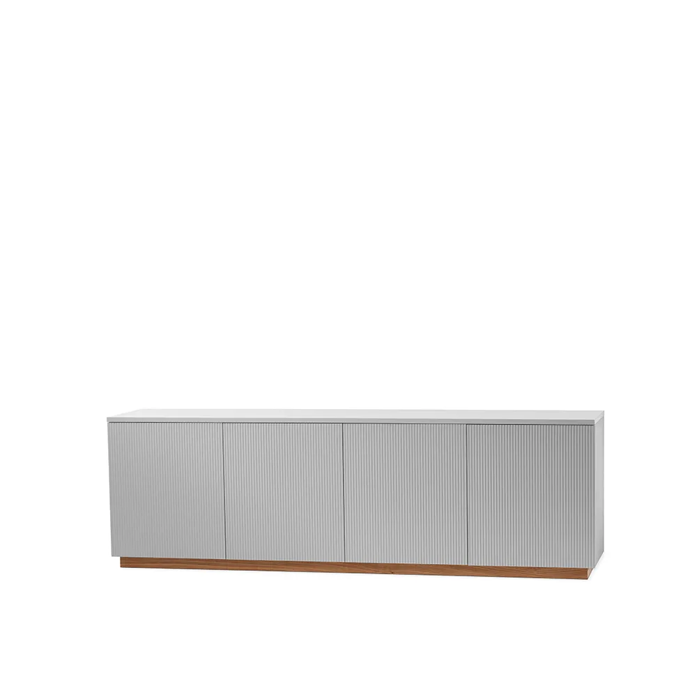 Beam sideboard, Lysegrå, sokkel i oljet eik A2
