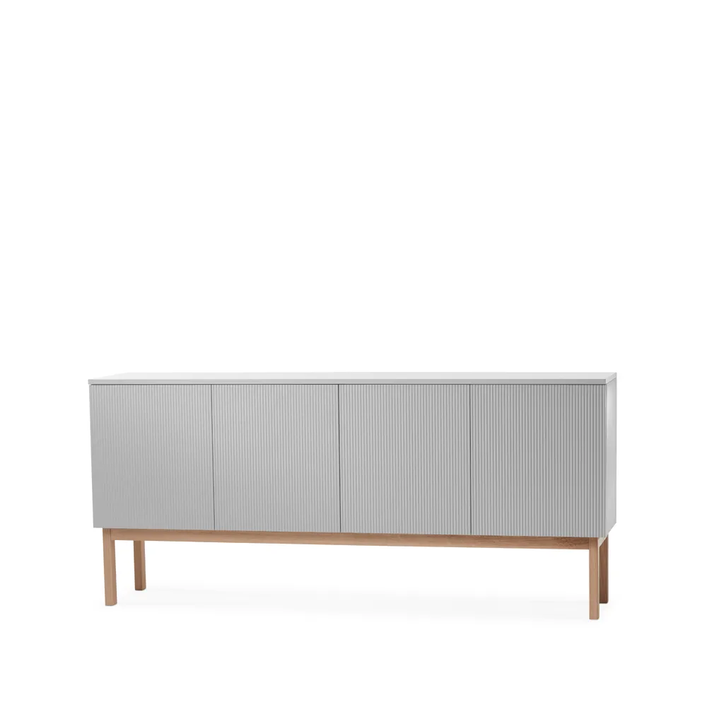Beam sideboard, Lysegrå, stativ i hvitoljet eik A2