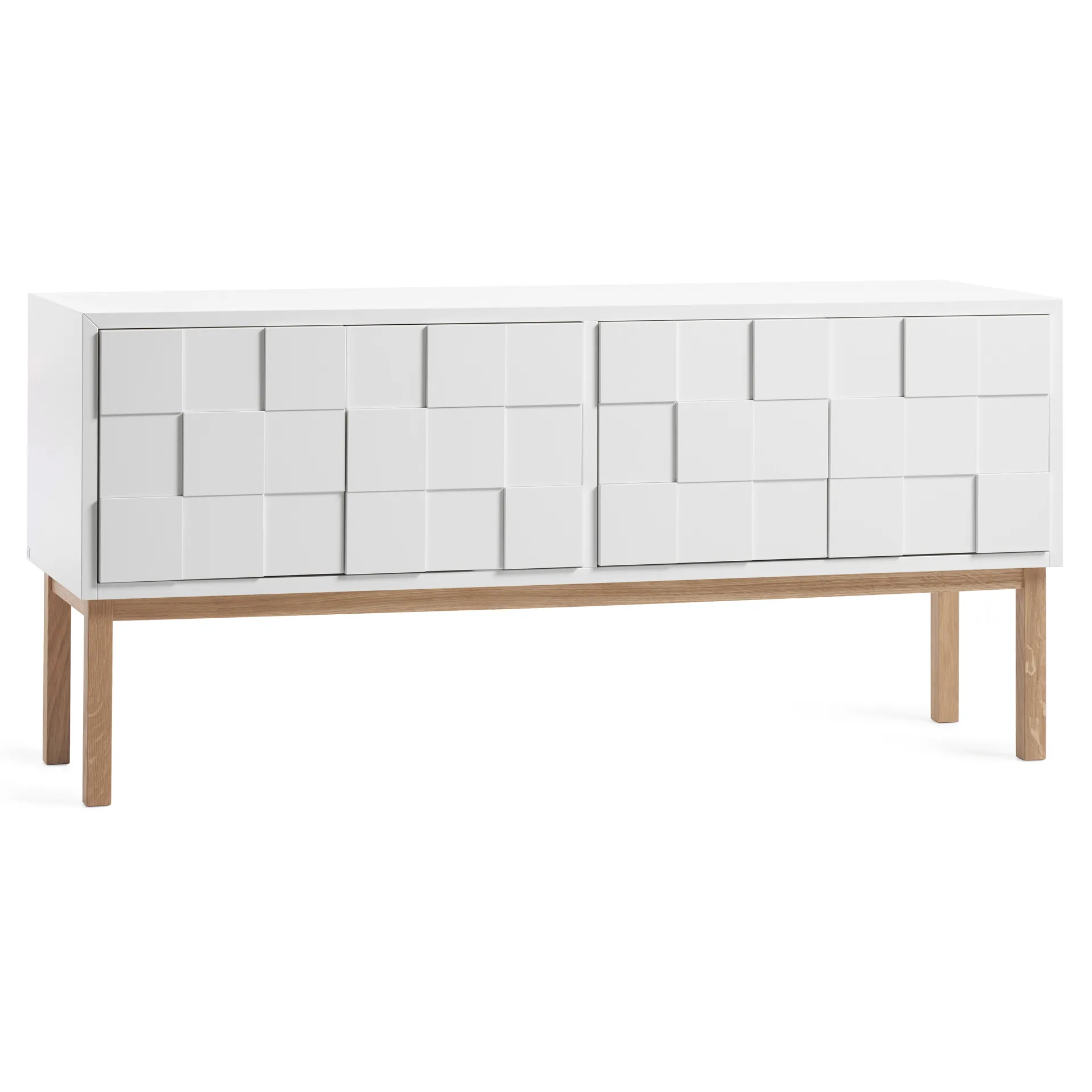 Collect 2010 mediabenk med bein, Hvitoljet eik A2