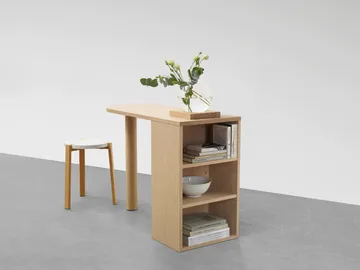 Hub skrivebord - Hvitoljet eik, 100x73x43 cm - A2