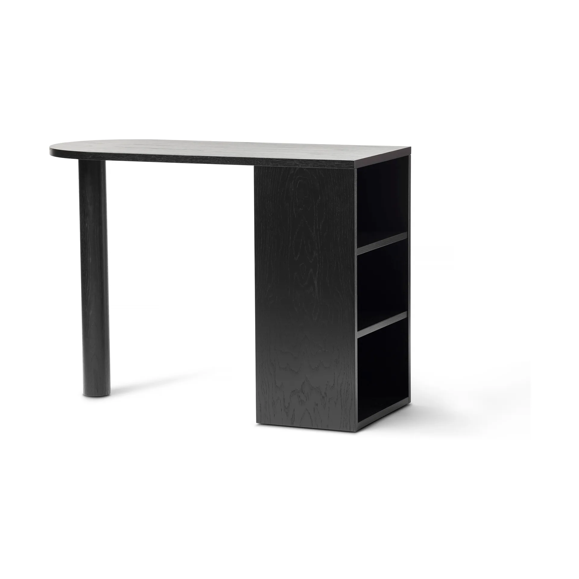 Hub skrivebord, Svartbeiset eik, 100x73x43 cm A2