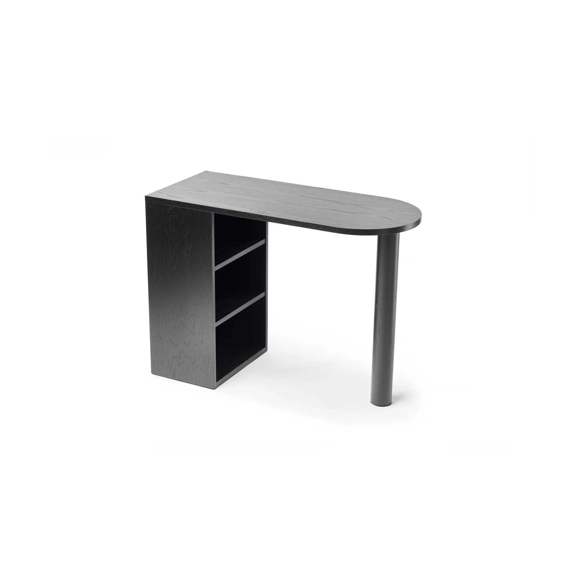 Hub skrivebord, Svartbeiset eik, 100x73x43 cm A2