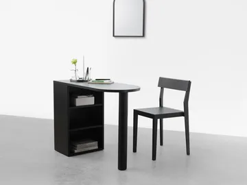 Hub skrivebord - Svartbeiset eik, 100x73x43 cm - A2