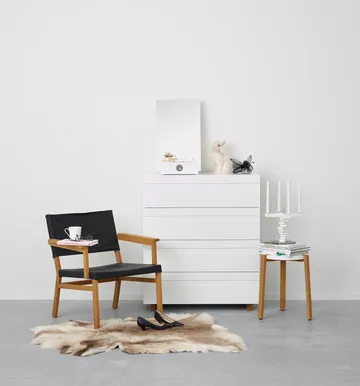Me bordsspeil med oppbevaring - Hvit, 34x57x30 cm - A2