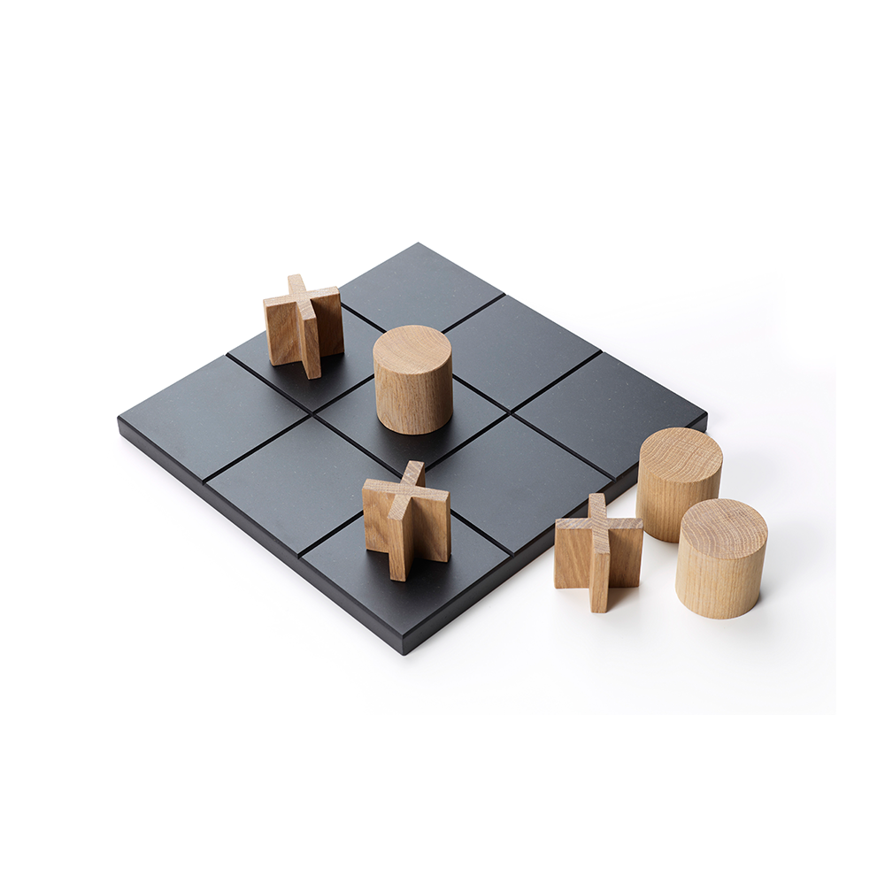 A2 Play spill sort-spillebrikker i hvitoljet eik