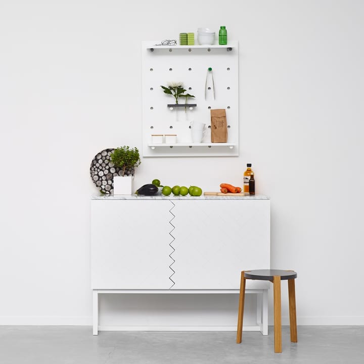 Story Sideboard - hvit, hvit marmortopp, hvitt stativ - A2