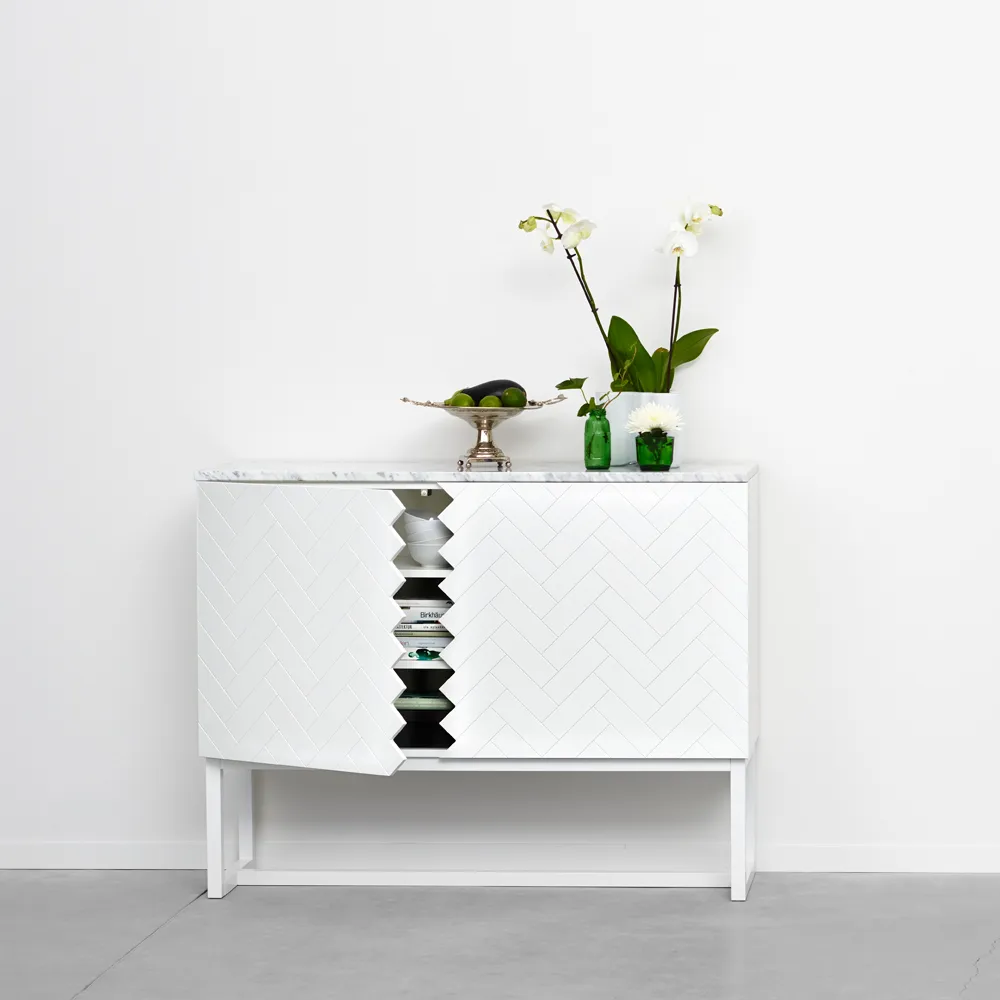 Story topplate, marmor hvit A2