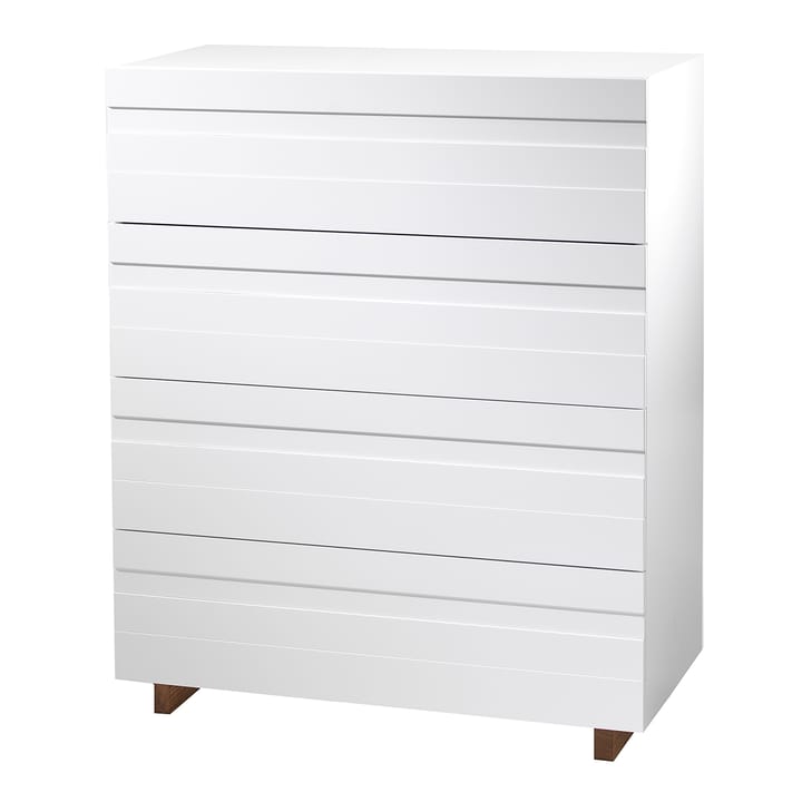 White kommode 4 skuffer, Eikbein A2