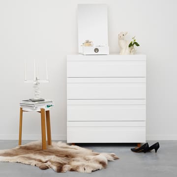 White kommode 4 skuffer - Eikbein - A2