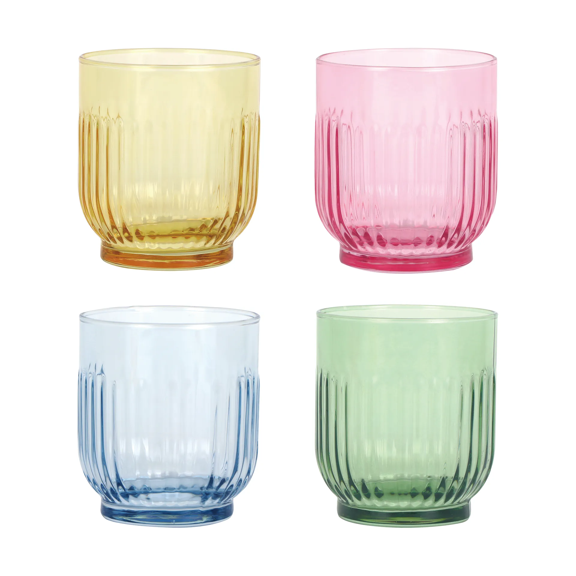 Aida drikkeglass 33 cl 4-pk, Amber, rød, lyseblå, grønn Aida