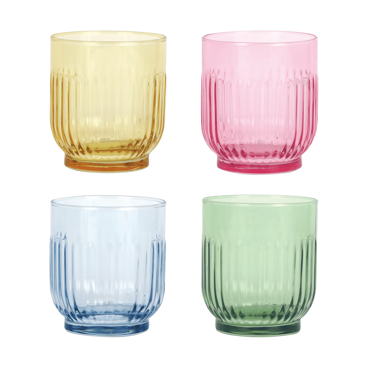 Aida - Vannglass farget 33 cl 4 stk mix