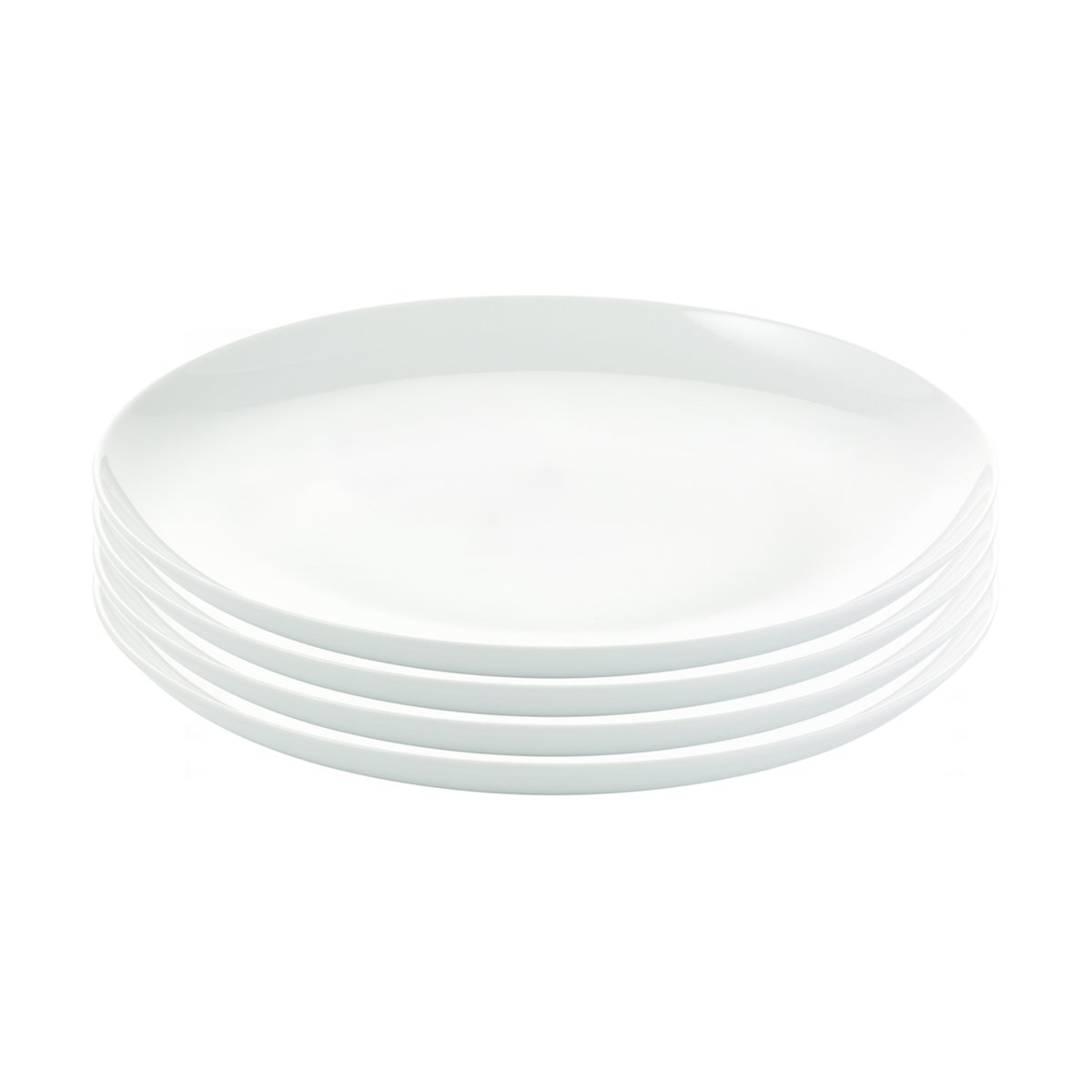 Aida Atelier tallerken 25 cm 4-pakn. Superhvit | Skandinavisk Design | Middagstallerkener | Hvit