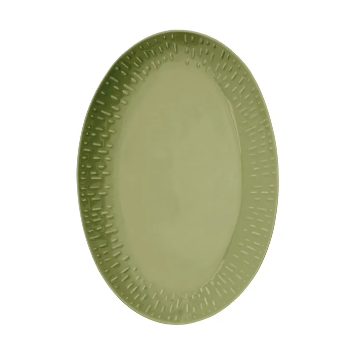Confetti ovalt fat - Olive, 25,5×36 cm - Aida