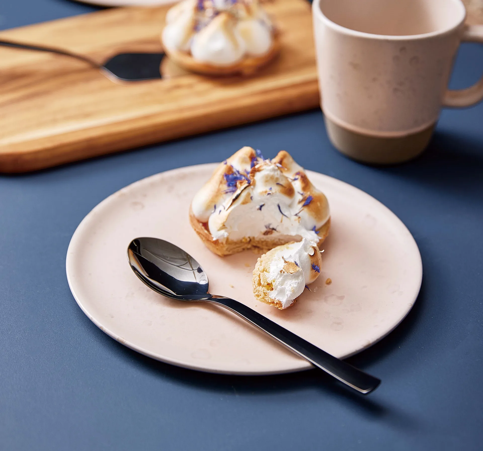 Raw dessertskje 4-pakning, Sort Aida