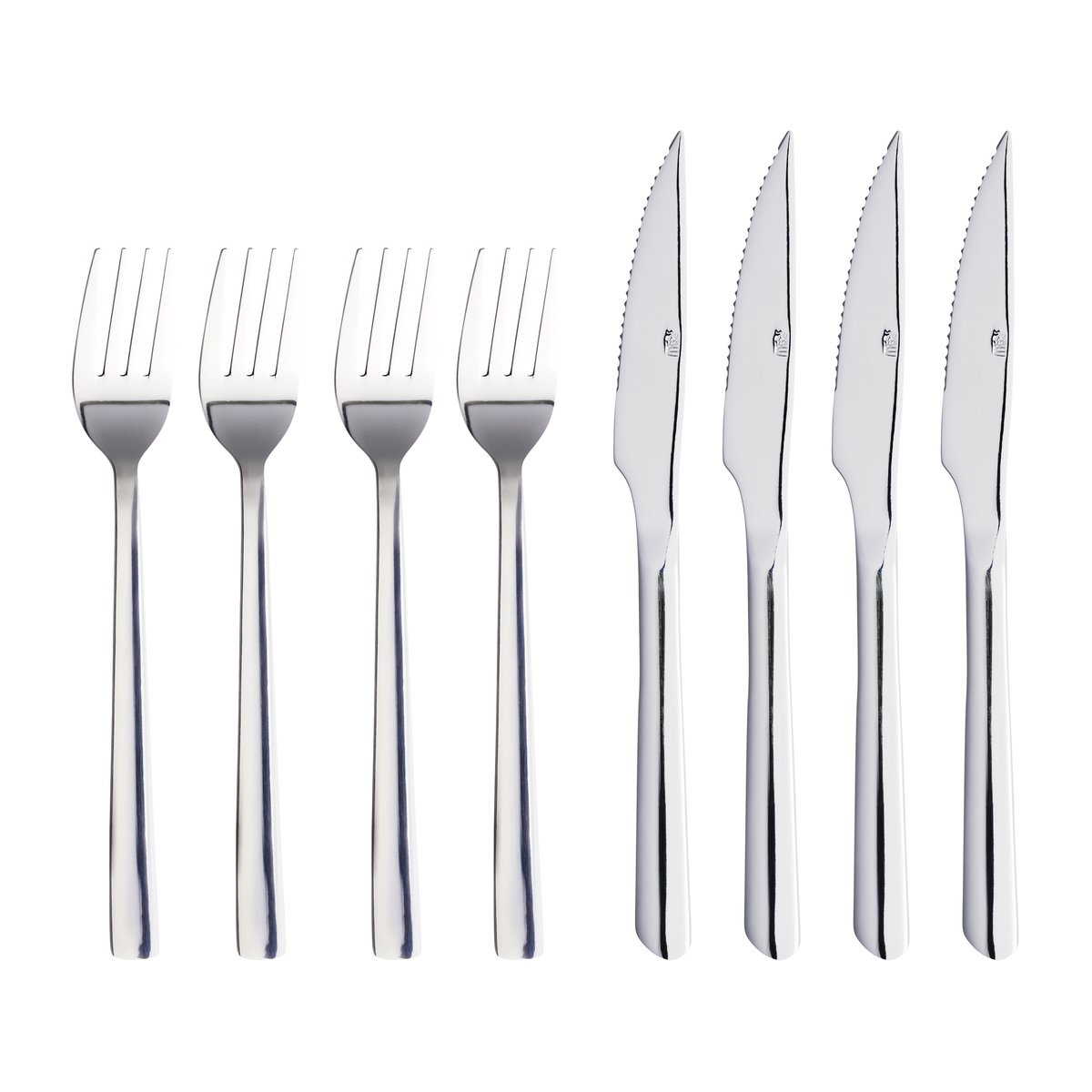 Aida Raw grillbestikk 8 deler Blankpolert rustfritt stål