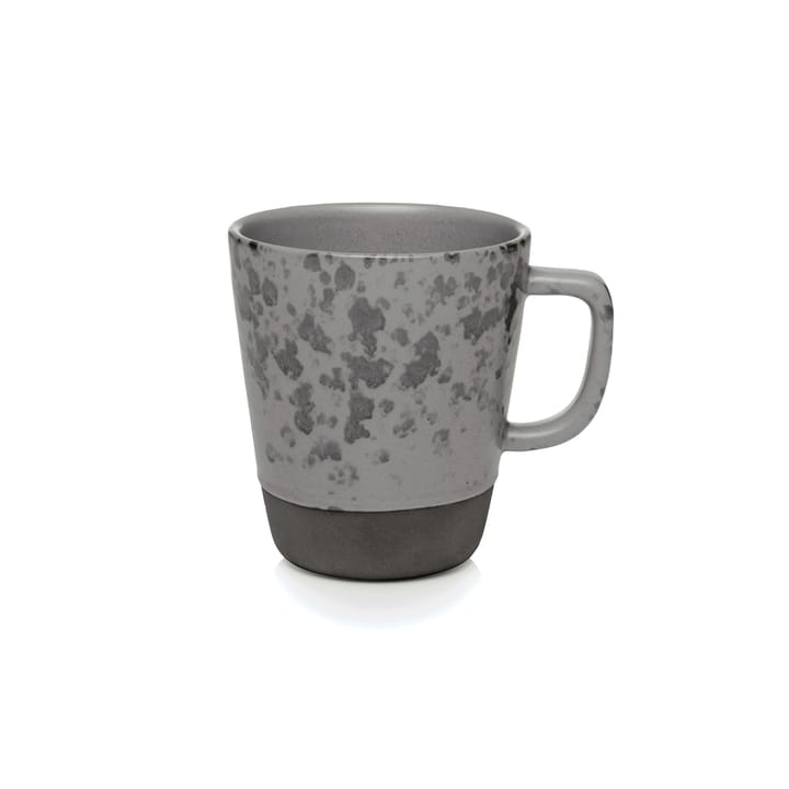 Raw kopp med hank 30 cl - grå med prikker - Aida