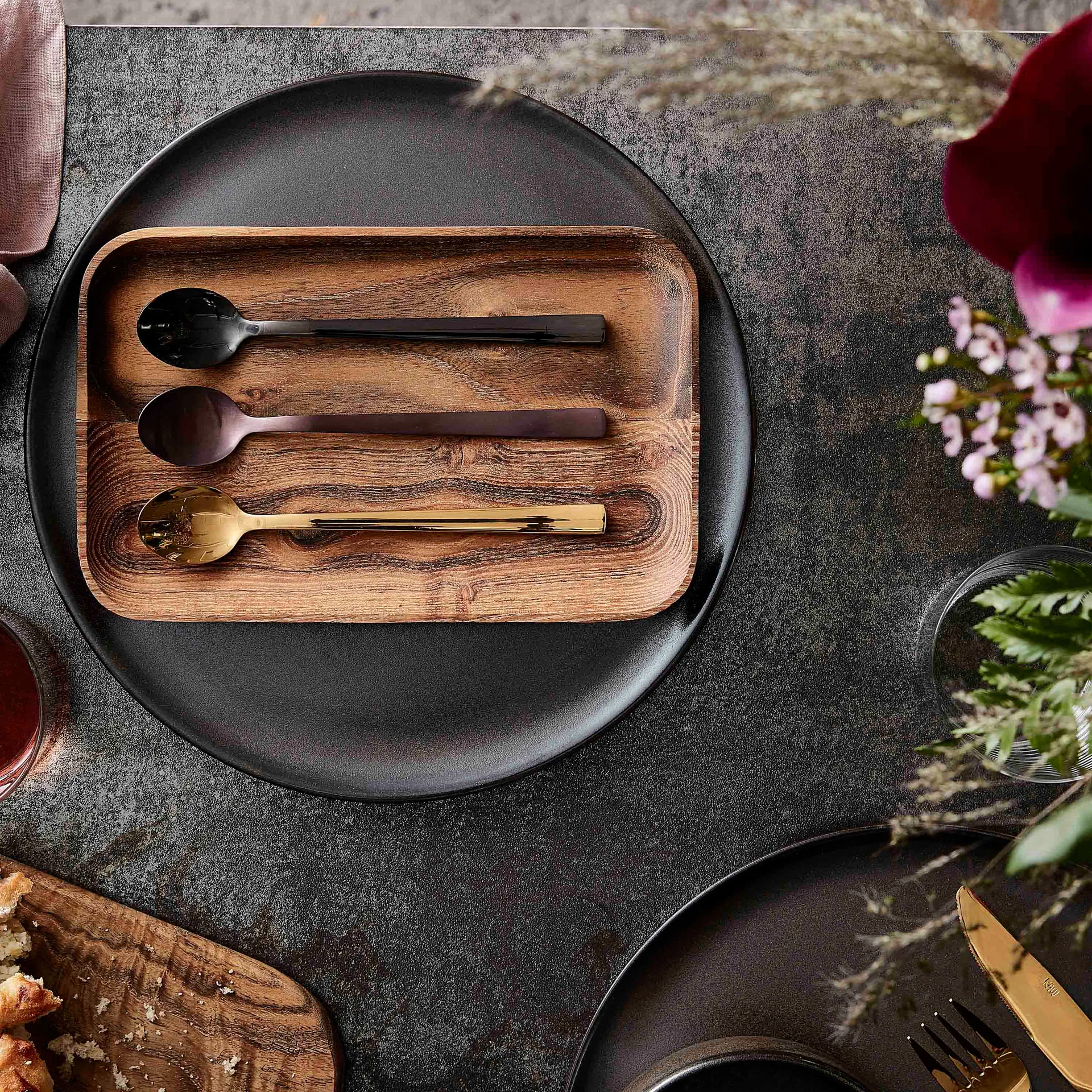 Raw latteskje 4-stk., Gold Aida