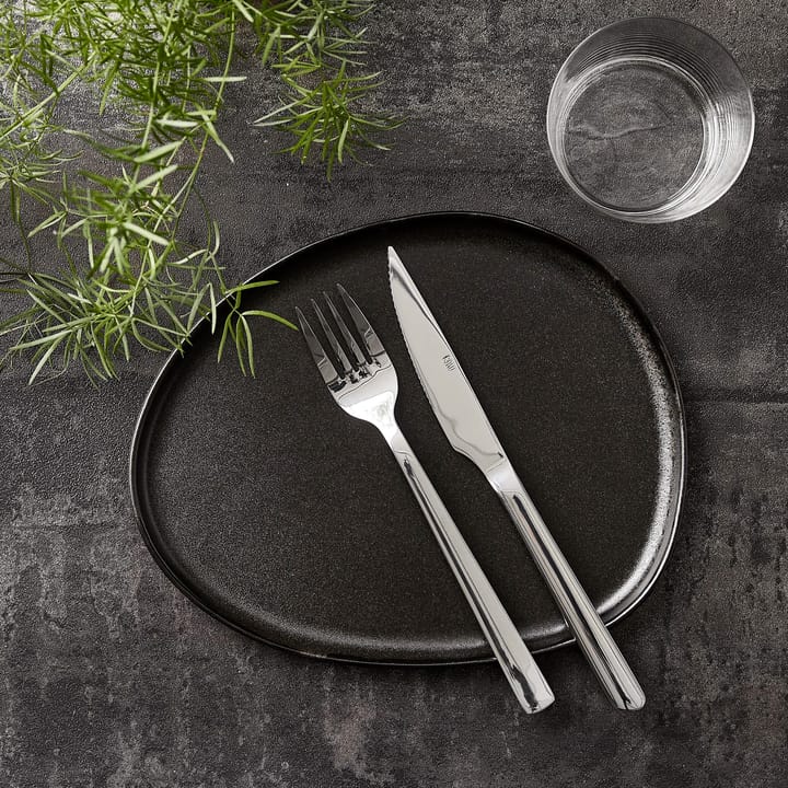 Raw Organic lunsjtallerken 24 x 21 cm, Titanium Black Aida
