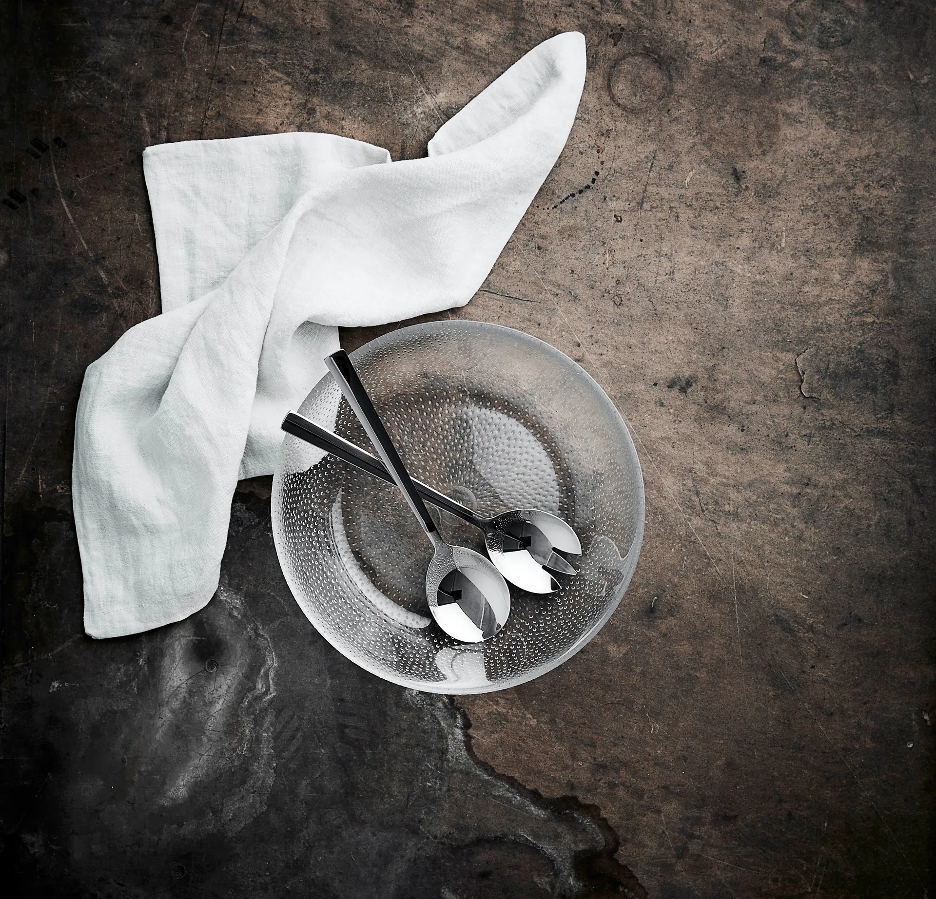 Raw salatbestikk 2 deler, Blankpolert rustfritt stål Aida