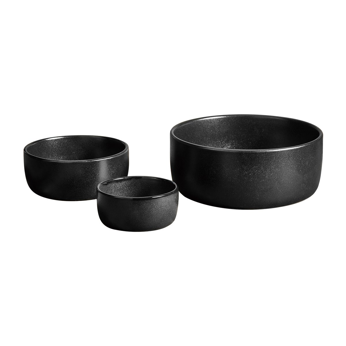 Aida - Raw skålsett 3 deler 19,5 cm titanium black