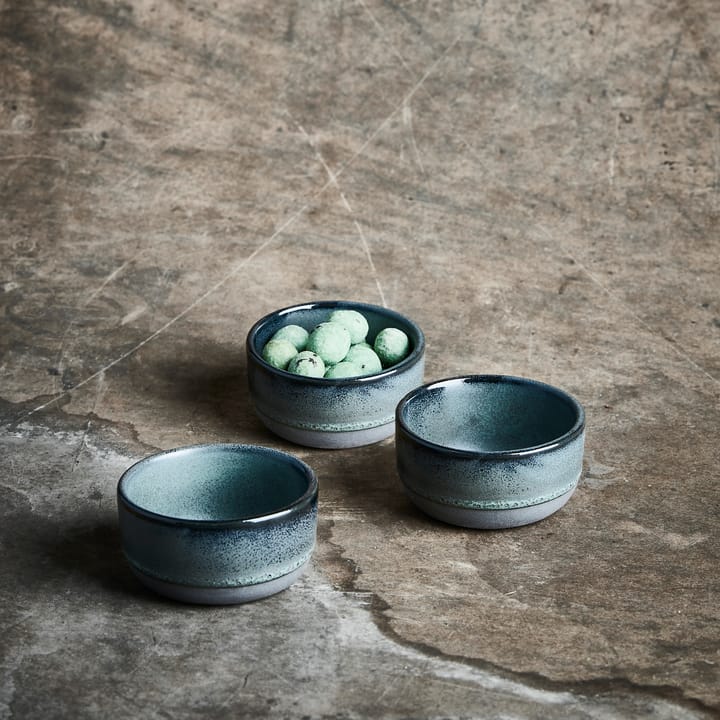 Raw skål mini Ø7,5 cm 3-stk., Northern green Aida