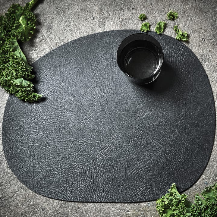 Raw spisebrikke lær, Black buffalo (svart) Aida