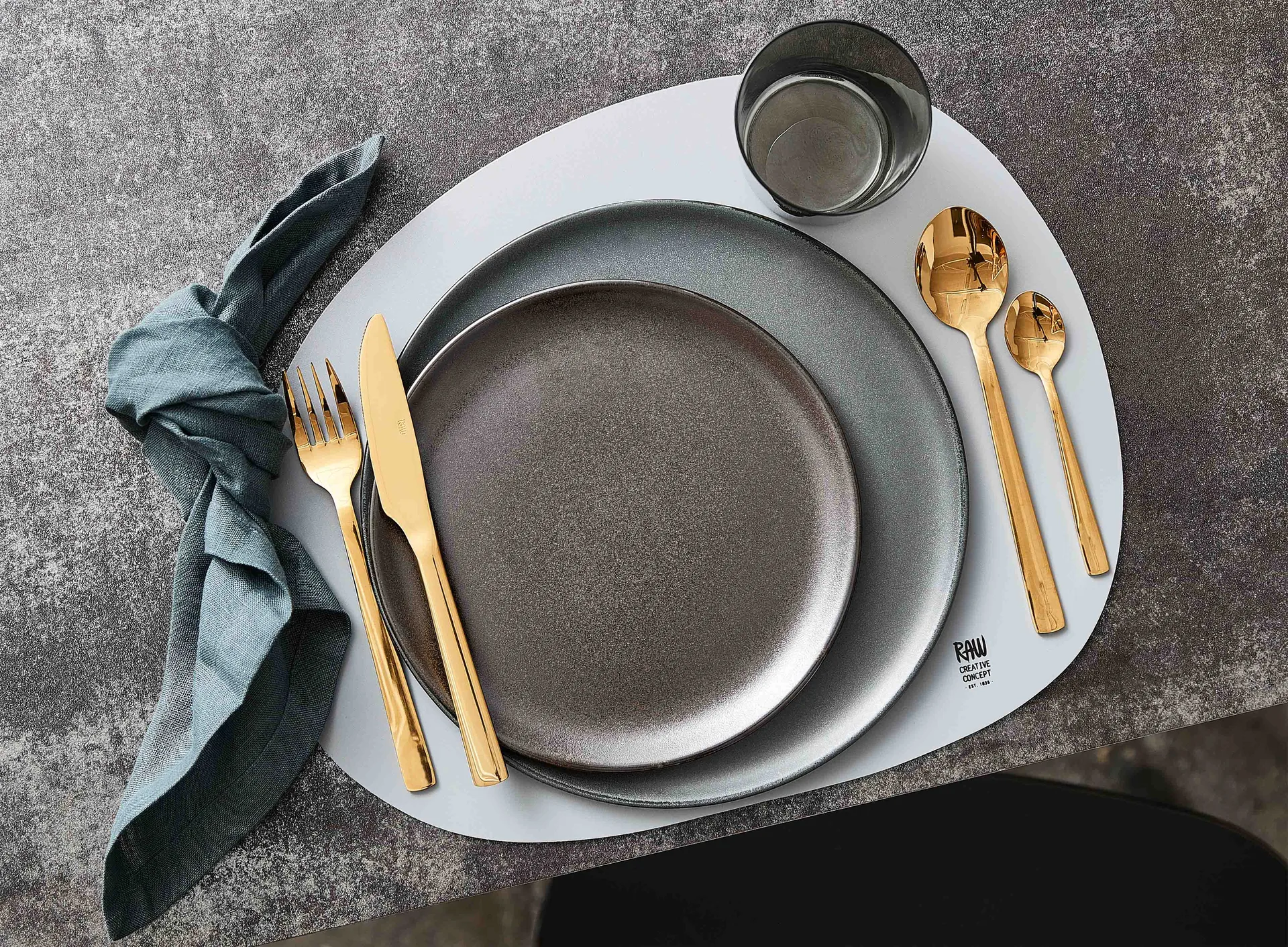 Raw spisegaffel 4-pakning, Gull Aida