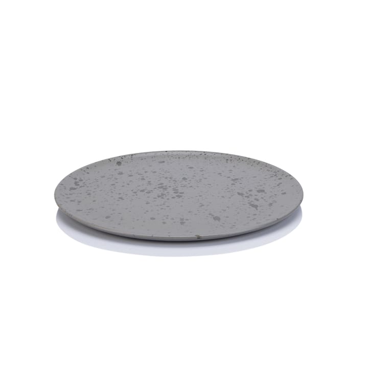 Raw tallerken 23 cm - grå med prikker - Aida