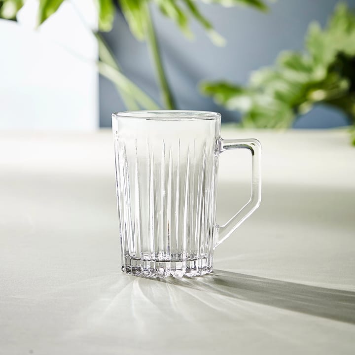 Relief glass med hank 4-stk., Klar Aida