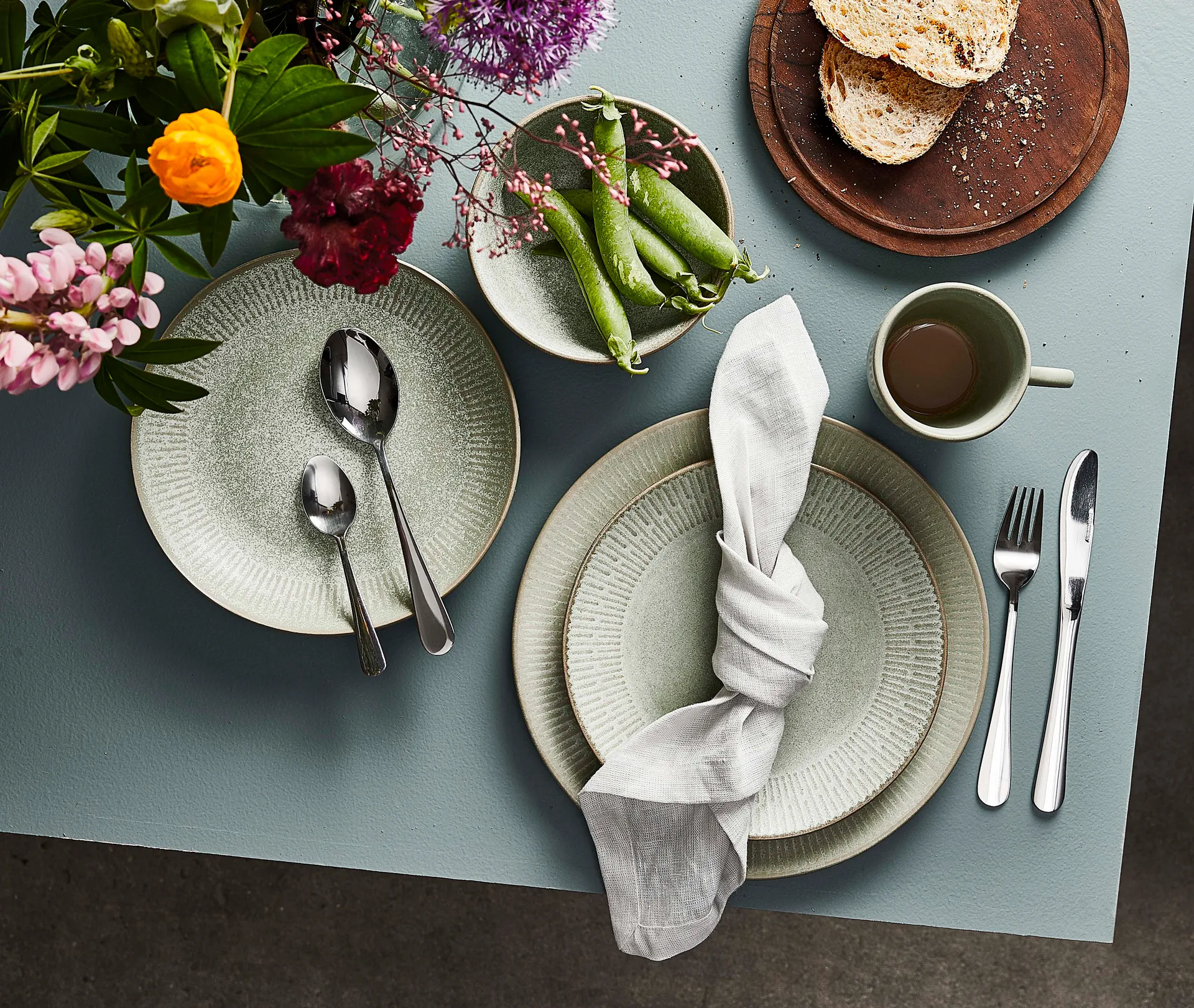 Relief tallerken 22 cm, Grønn Aida