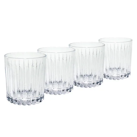 Relief whiskyglass 31 cl 4-stk., Klar Aida