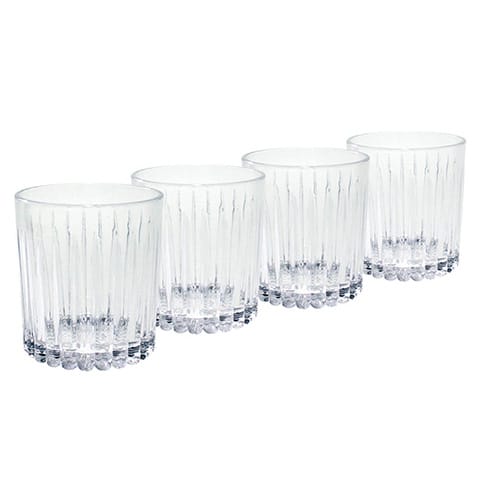 Relief whiskyglass 31 cl 4-stk. - Klar - Aida