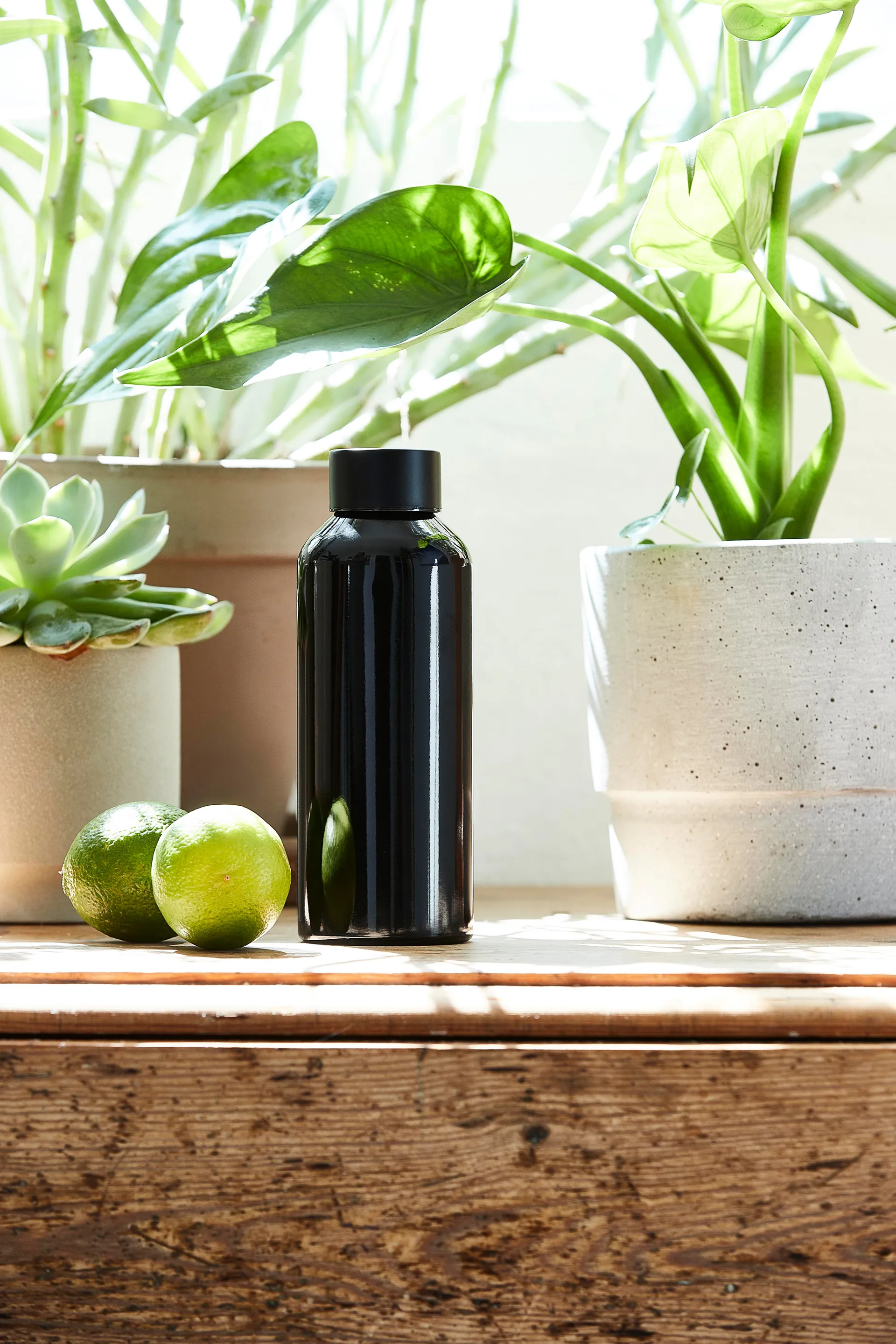 To Go aluminiumflaske 0,5 L, Shiny black Aida